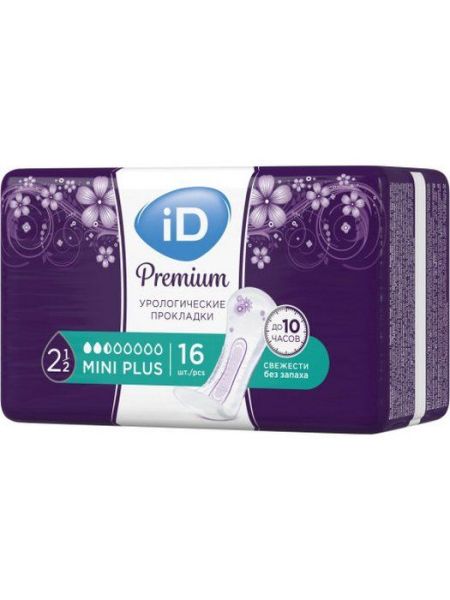 Изображение товара Прокладки урологические Айди premium mini plus 16шт 230мл Прокладки урологические Айди premium mini plus 16шт 230мл фотография