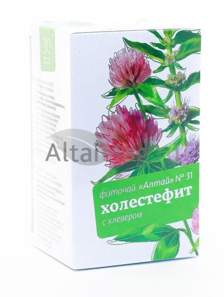 Изображение товара Фиточай Алтай №31 Холестефит с клевером, №30 пак Фиточай Алтай №31 Холестефит с клевером, №30 пак фотография